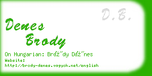 denes brody business card